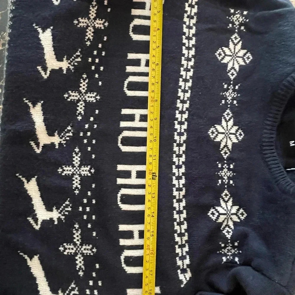 Allen Oliver Christmas New Year Sweater Snow Ho Ho Ho Deer Sz M - Picture 4 of 6